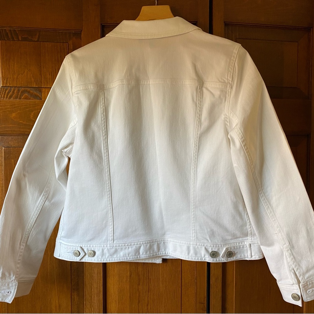 Talbots Classic White Jean Jacket - Picture 2 of 5